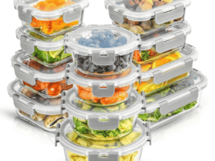 24-Piece Superior Glass Food Storage Containers Set-Free Shipping